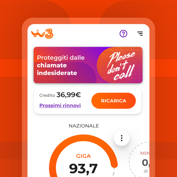 please dont call - vantaggi e rete - WINDTRE